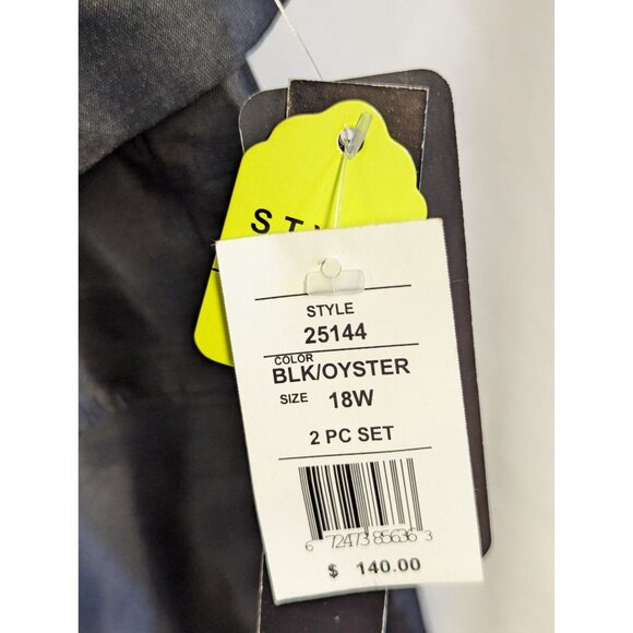 Dana Kay Black & Gold Tiered Dress With Jacket Plus Size 18W Elegant Formal Outf - Picture 7 of 8